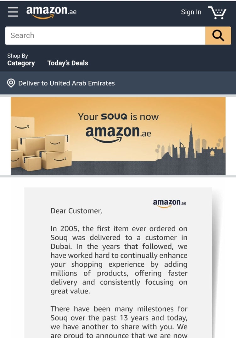Amazon.ae is here